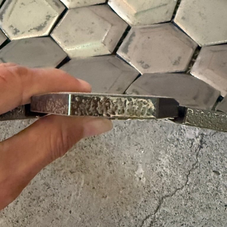 グリッター GLITTER  シルバー　RT0001 【リビエラ】デッドストックタイル（シート販売）