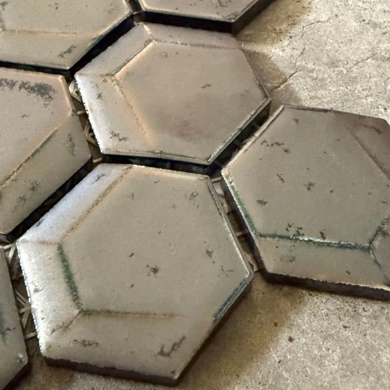 グリッター GLITTER  シルバー　RT0001 【リビエラ】デッドストックタイル（シート販売）