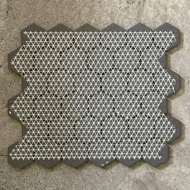 グリッター GLITTER  シルバー　RT0001 【リビエラ】デッドストックタイル（シート販売）