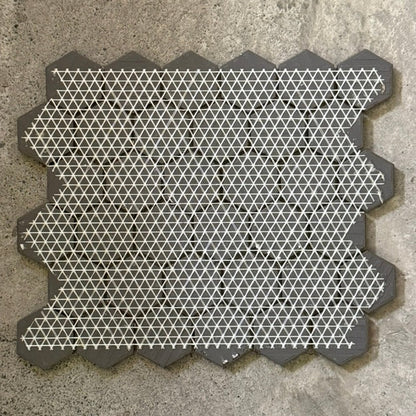 グリッター GLITTER  シルバー　RT0001 【リビエラ】デッドストックタイル（シート販売）