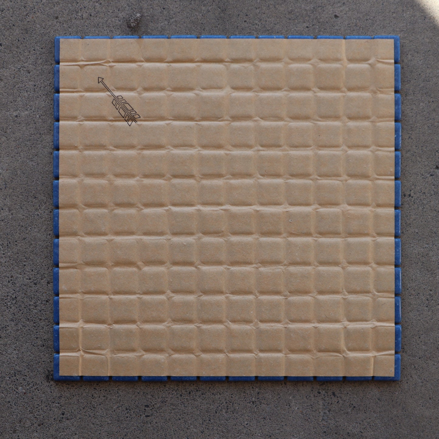 22.5mm角タイル【X-iS エクシィズ】ギヤマンモザイク　青YC-172｜リビング・玄関・洗面など屋内壁に