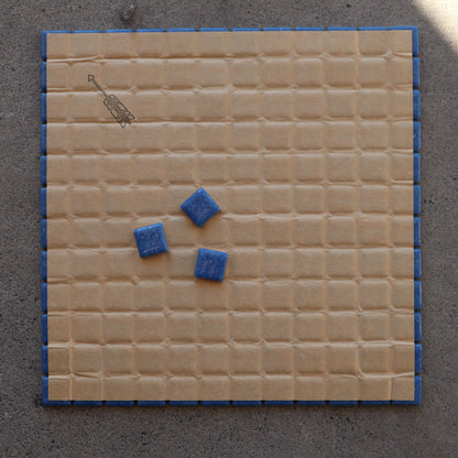 22.5mm角タイル【X-iS エクシィズ】ギヤマンモザイク　青YC-172｜リビング・玄関・洗面など屋内壁に