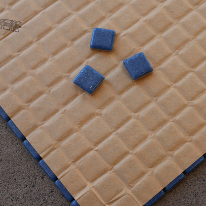 22.5mm角タイル【X-iS エクシィズ】ギヤマンモザイク　青YC-172｜リビング・玄関・洗面など屋内壁に