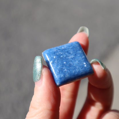 22.5mm角タイル【X-iS エクシィズ】ギヤマンモザイク　青YC-172｜リビング・玄関・洗面など屋内壁に