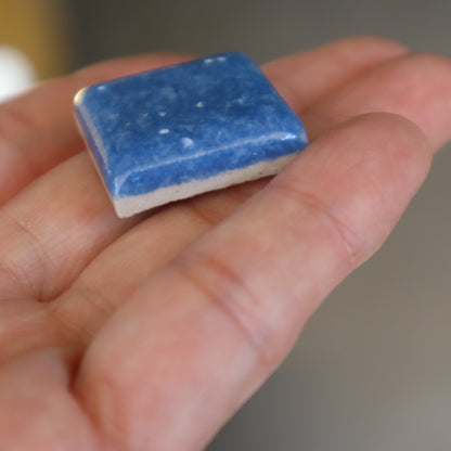 22.5mm角タイル【X-iS エクシィズ】ギヤマンモザイク　青YC-172｜リビング・玄関・洗面など屋内壁に