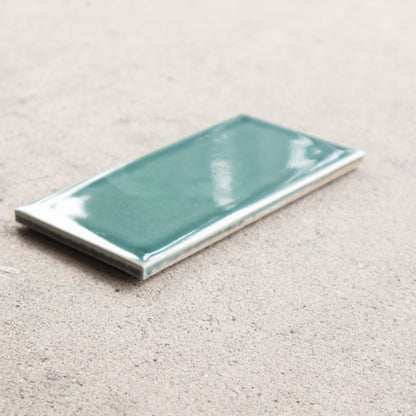 BENT BE-500(green)【杉浦製陶】サブウェイタイル ｜洗面タイル・キッチンタイル デッドストックタイル