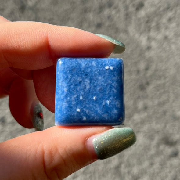 22.5mm角タイル【X-iS エクシィズ】ギヤマンモザイク　青YC-172｜リビング・玄関・洗面など屋内壁に